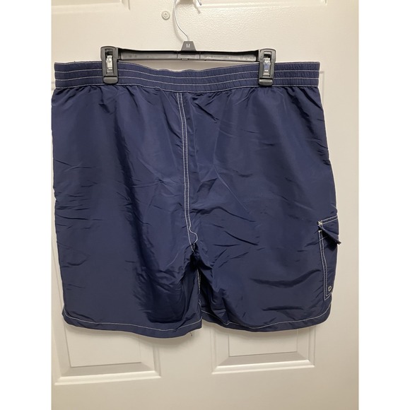 Polo Ralph Lauren SwimTrunks XL Navy‎ Blue Red Logo Beach Men’s Shorts - Picture 5 of 7